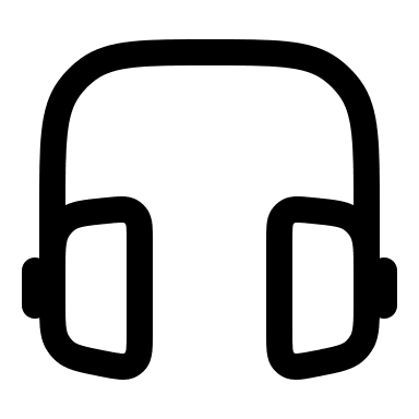 Square Headphones (Outline) Free Open-Source SVG Icon (Solar)