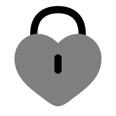 Bold Heart Lock Symbol (Duotone) Free Open-Source SVG Icon (Solar)