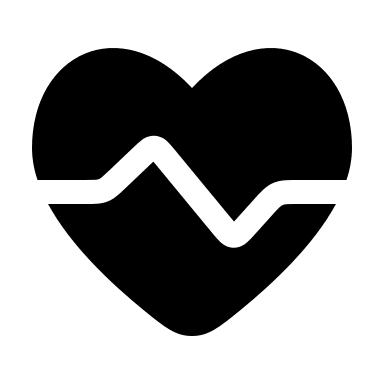 Bold Heart Pulse (Solar) Free Open-Source SVG Icon (Solar)