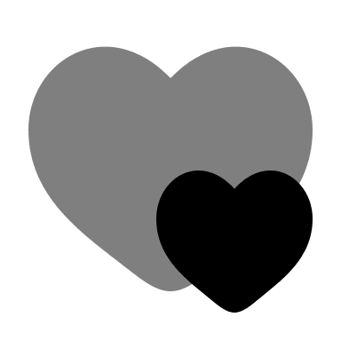 Bold Duotone Hearts Design Free Open-Source SVG Icon (Solar)