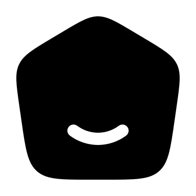Bold Home with Smile Angle Free Open-Source SVG Icon (Solar)