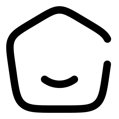 Broken Home with Smile and Angle Free Open-Source SVG Icon (Solar)