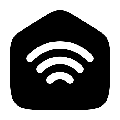 Bold Home WiFi Signal Free Open-Source SVG Icon (Solar)