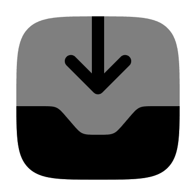 Bold Inbox (Duotone) Free Open-Source SVG Icon (Solar)