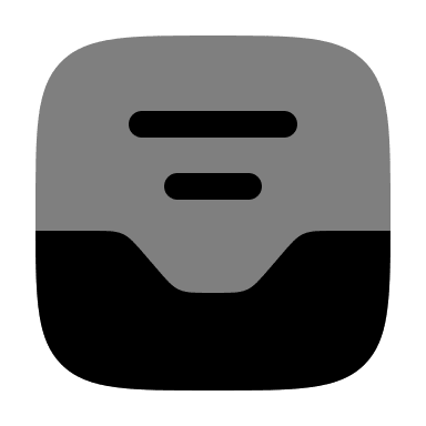 Bold Inbox Design (Duotone) Free Open-Source SVG Icon (Solar)