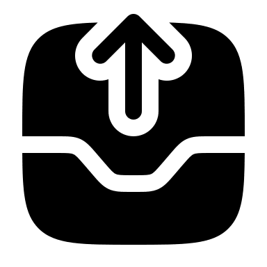 Bold Inbox Message (Filled) Free Open-Source SVG Icon (Solar)