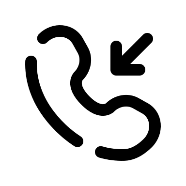 Incoming Call Notification (Rounded) Free Open-Source SVG Icon (Solar)