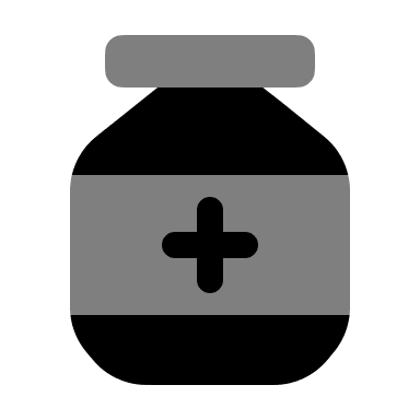 Bold Duotone Jar of Pills Free Open-Source SVG Icon (Solar)