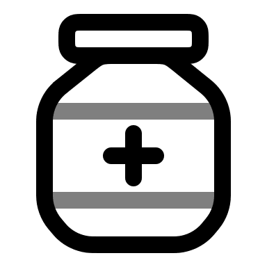 Duotone Jar of Pills (Line) Free Open-Source SVG Icon (Solar)