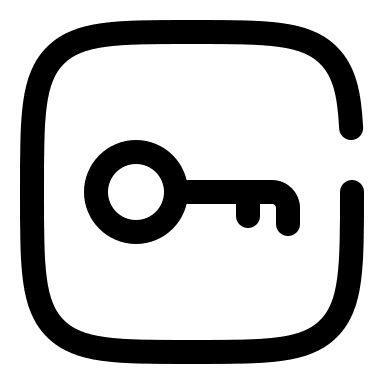 Minimalistic Square Key with Three Breaks (Solar) Free Open-Source SVG Icon (Solar)