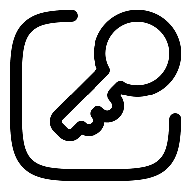 Square Key Design (Linear) Free Open-Source SVG Icon (Solar)