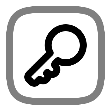 Square Key Design (Duotone) Free Open-Source SVG Icon (Solar)