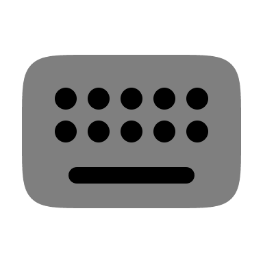 Bold Keyboard Design (Duotone) Free Open-Source SVG Icon (Solar)