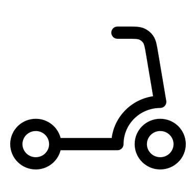 Kick Scooter (Outline) Free Open-Source SVG Icon (Solar)