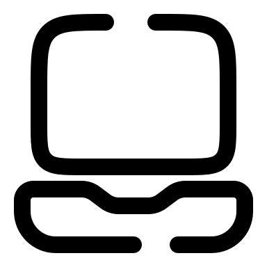 Broken Laptop (Solar) Free Open-Source SVG Icon (Solar)