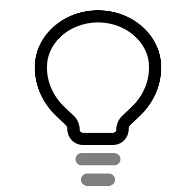 Minimalistic Line Lightbulb (Duotone) Free Open-Source SVG Icon (Solar)