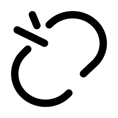 Broken Link Indicator (Minimalistic Bold) Free Open-Source SVG Icon (Solar)