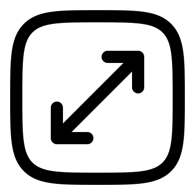 Maximize Square Button (Outline) Free Open-Source SVG Icon (Solar)