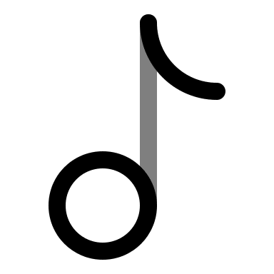 Music Note (Duotone) Free Open-Source SVG Icon (Solar)