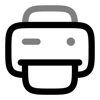 Dual-Line Printer (Duotone) Free Open-Source SVG Icon (Solar)