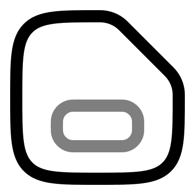 Minimalistic Line Sim Card (Duotone) Free Open-Source SVG Icon (Solar)