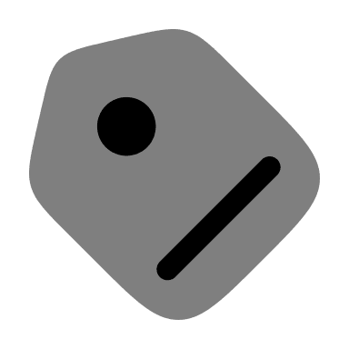 Bold Tag Design (Duotone) Free Open-Source SVG Icon (Solar)