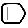 Horizontal Tag with Line (Duotone) Free Open-Source SVG Icon