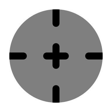 Bold Target Symbol (Duotone) Free Open-Source SVG Icon (Solar)