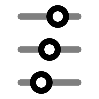 Four Line Tuning Controls (Duotone) Free Open-Source SVG Icon (Solar)