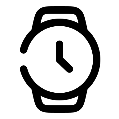 Broken Round Watch (Solar) Free Open-Source SVG Icon (Solar)