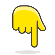 Backhand Index Finger Pointing Down (Streamline Emojis) Free Open-Source SVG Icon