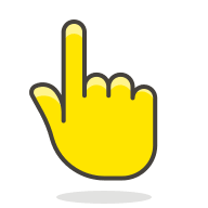 Backhand Index Finger Pointing Up (Streamline Emojis) Free Open-Source SVG Icon