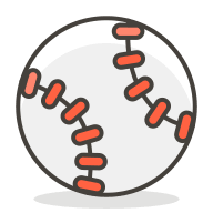 Baseball (Streamline Emojis) Free Open-Source SVG Icon