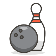 Bowling Ball and Pins Free Open-Source SVG Icon