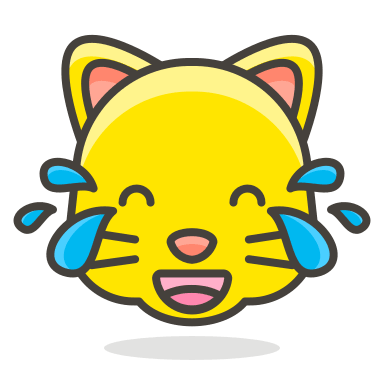 Cat Face With Tears of Joy Emoji Free Open-Source SVG Icon (Streamline Emojis)