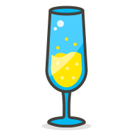 Champagne Glass (Streamline Emojis) Free Open-Source SVG Icon