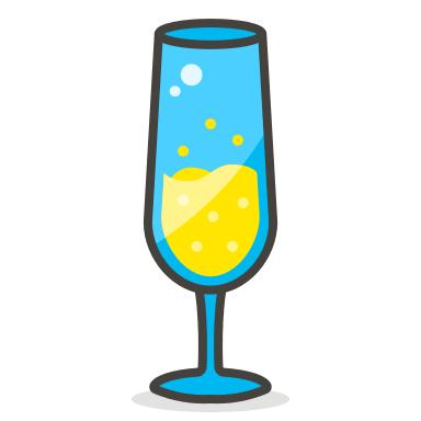 Champagne Glass (Streamline Emojis) Free Open-Source SVG Icon (Streamline Emojis)