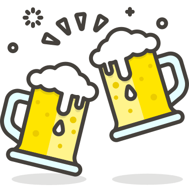 Clinking Beer Mugs (Streamline Emojis) Free Open-Source SVG Icon (Streamline Emojis)