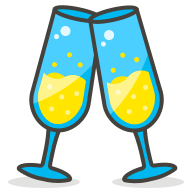 Clinking Glasses Celebration (Streamline Emojis) Free Open-Source SVG Icon