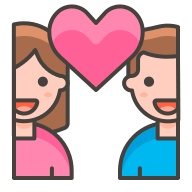 Couple with Heart (Woman and Man) Free Open-Source SVG Icon