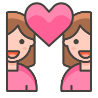 Couple with Heart (Woman-Woman) Free Open-Source SVG Icon