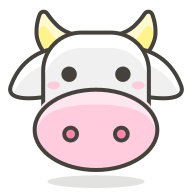 Cow Face Emoji Free Open-Source SVG Icon