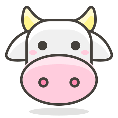 Cow Face Emoji Free Open-Source SVG Icon (Streamline Emojis)