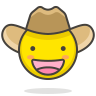 Cowboy Hat Face Emoji Free Open-Source SVG Icon