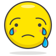 Crying Face Emoji Free Open-Source SVG Icon