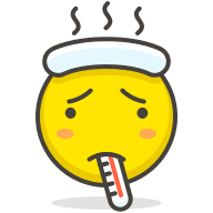 Face With Thermometer Emoji Free Open-Source SVG Icon