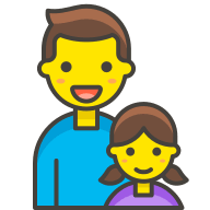 Family Man and Girl Emoji Free Open-Source SVG Icon