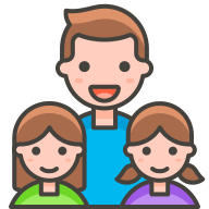 Family with Two Girls (Streamline Emojis) Free Open-Source SVG Icon