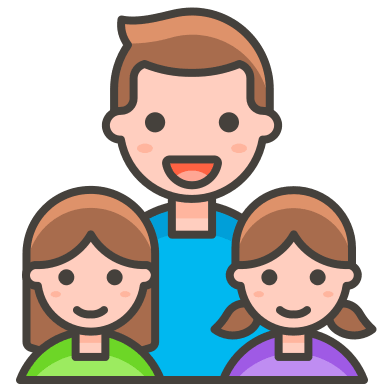 Family with Two Girls (Streamline Emojis) Free Open-Source SVG Icon (Streamline Emojis)