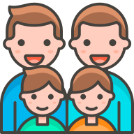 Family of Two Men and a Boy Free Open-Source SVG Icon